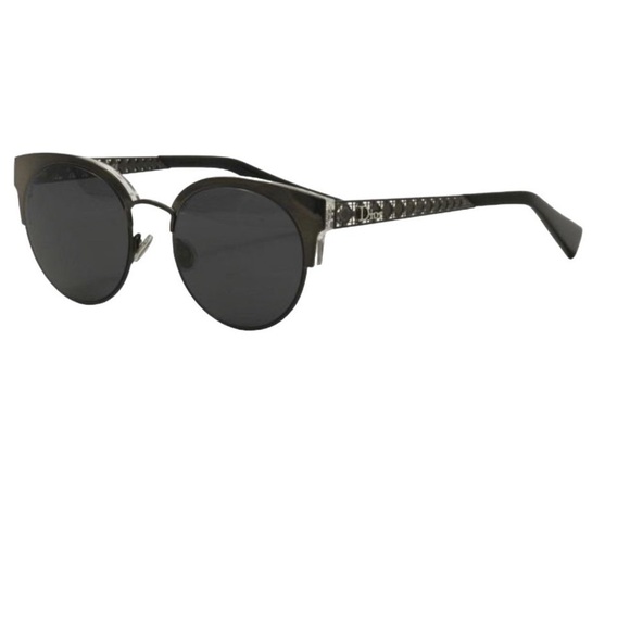 CHRISTIAN Dior Diorama Mini Round Cat Eye
Black Dark Gray Lens NEW - Picture 5 of 16